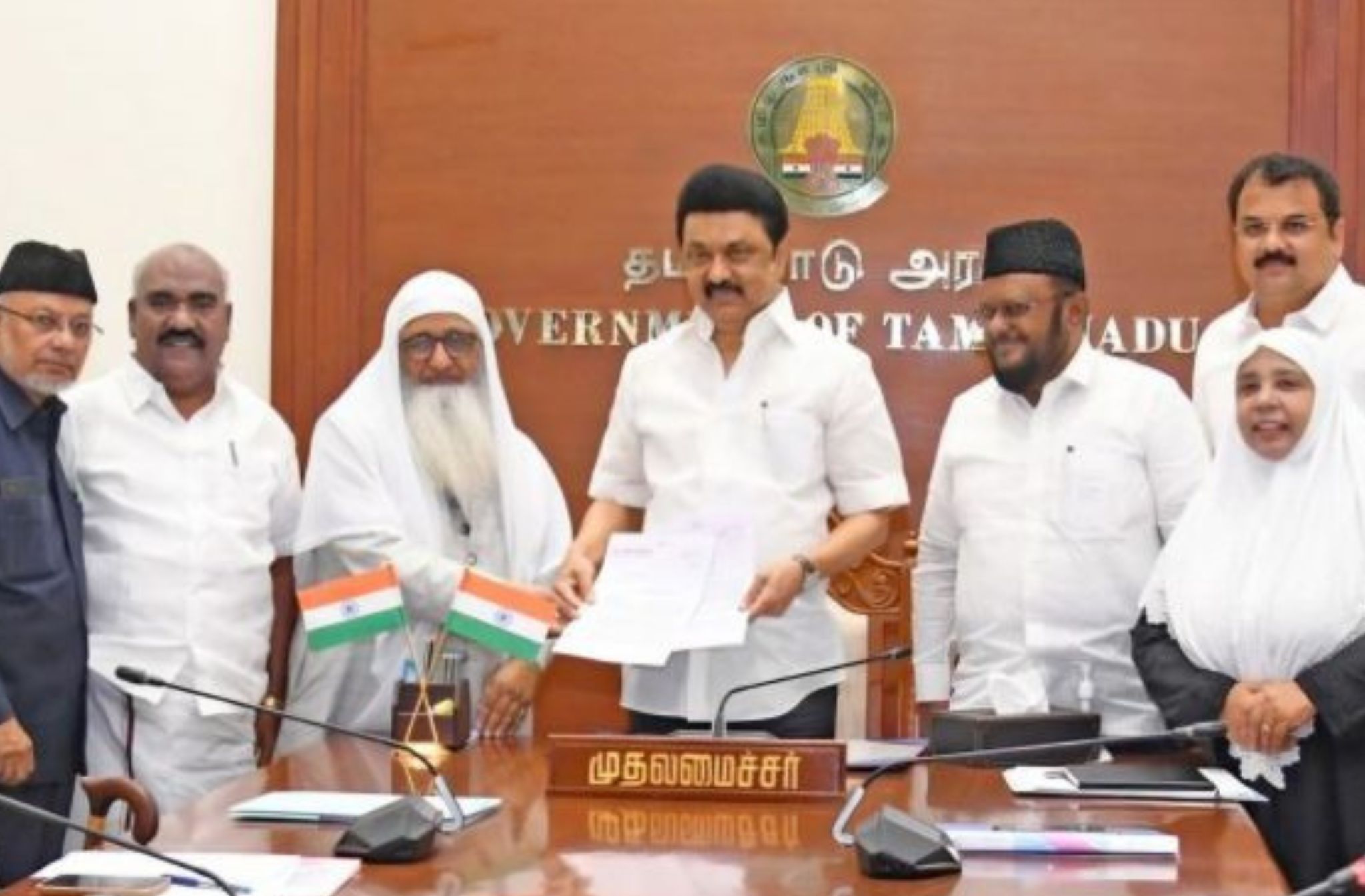 Maulana Mohammed Fazlurrahim Mujaddidi, General Secretary All India Muslim Personal Law Board met the Chief Minister of Tamil Nadu Thiru M.K. Stalin